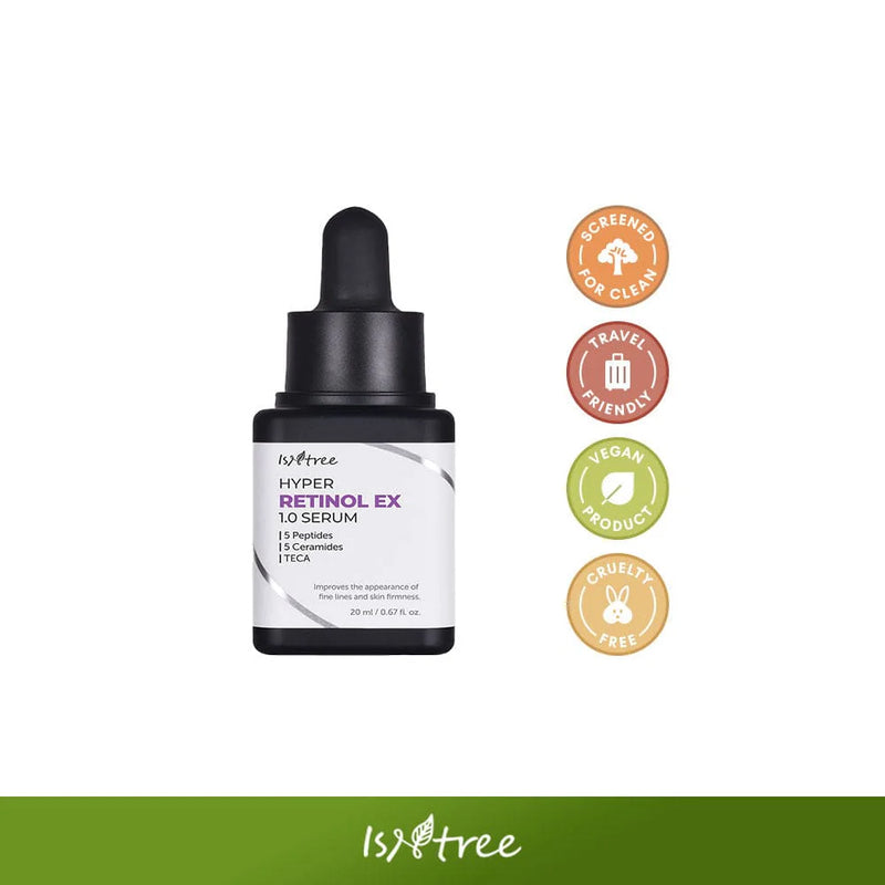 ISNTREE Hyper Retinol EX 1.0 Serum 20ml | 5 Peptides | 5 Cermaides | Helps Reduce Fine Lines